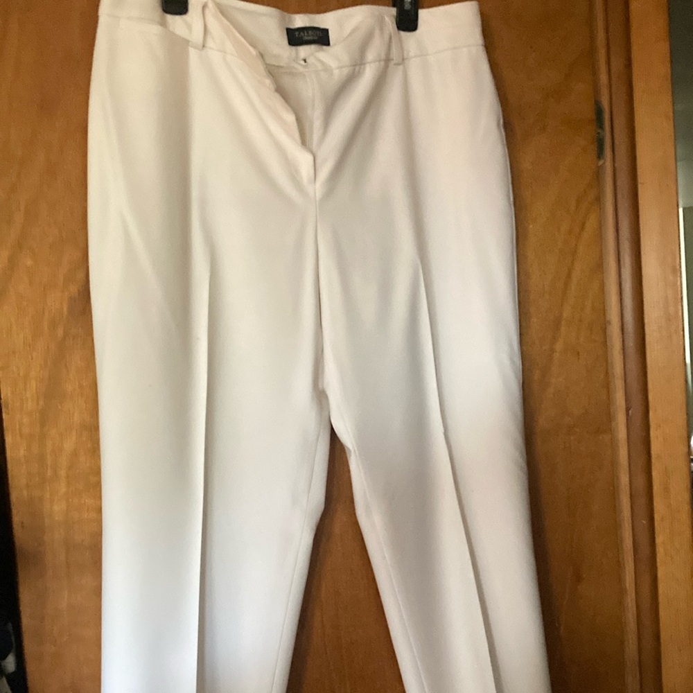 Talbots White Trousers with Straight-Leg Cut. Hardly been worn
